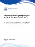 Statement on the Prior Consultation Process for the Pak Lay Hydropower Project in Lao PDR 