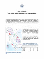 Water Loss from Reservoir Development in the Lower Mekong River Basin