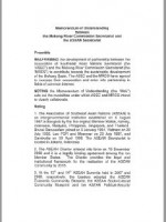 Memorandum of Understanding (MoU) Between the Mekong River Commission Secretariat and the ASEAN Secretariat