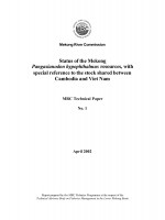 Status of the Mekong Pangasianodon Hypophthalmus Resources with Special Reference to the Stock Shared between Cambodia and Vietnam (Khmer)