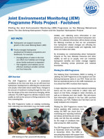 Joint Environmental Monitoring Programme Pilots Project Factsheet 